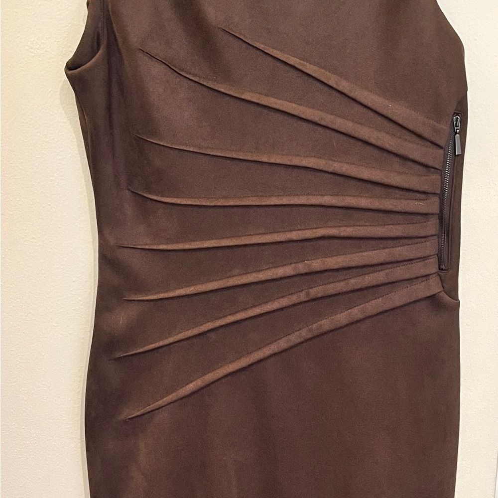 Calvin Klein faux suede sheath dress